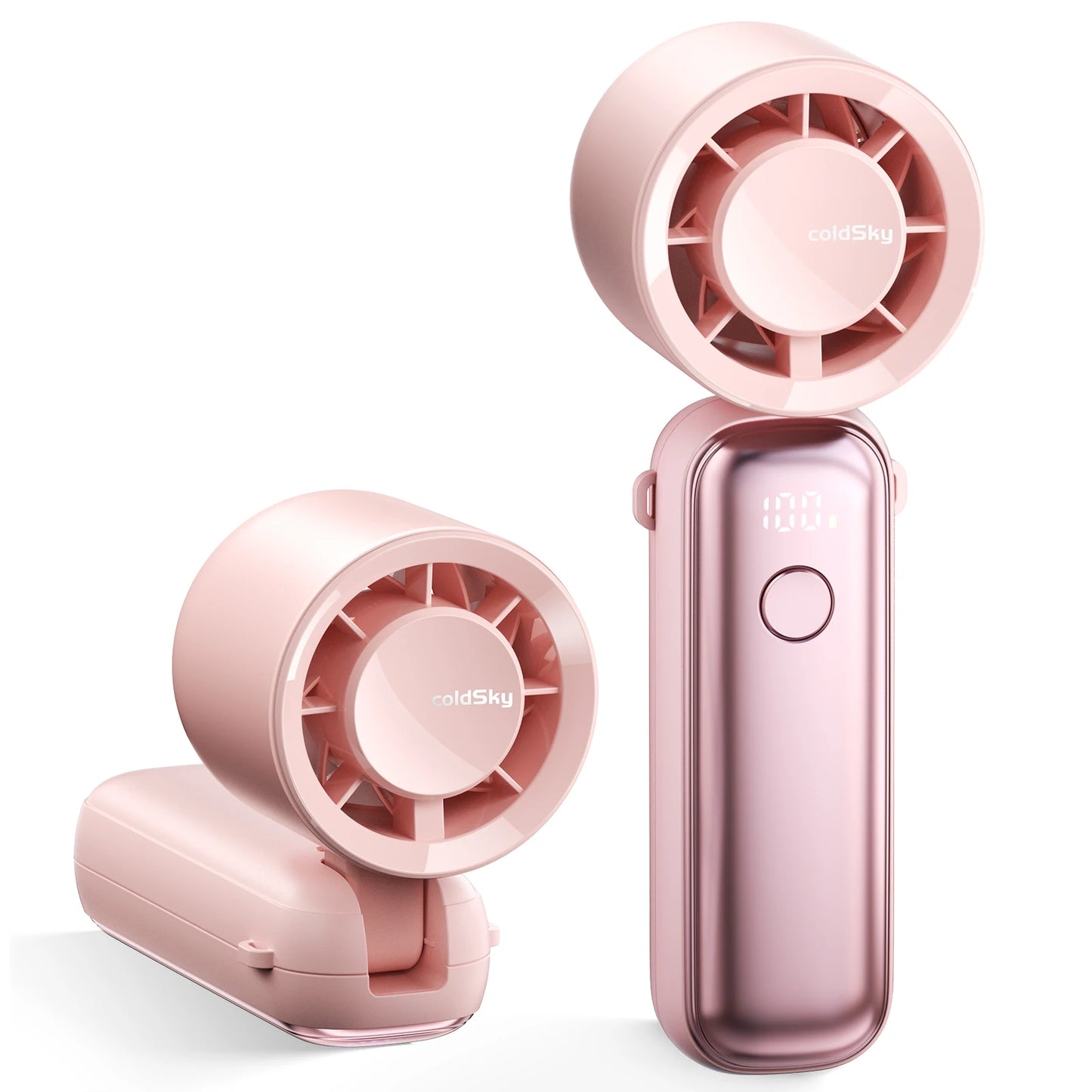 Portable Handheld Turbo Fan With 6 Speeds And Rechargeable Battery