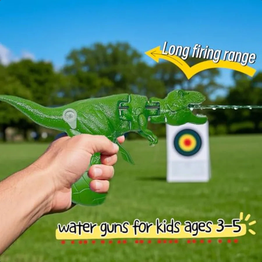 3 Pack Dinosaur Water Guns for Kids Ages 4 and Up