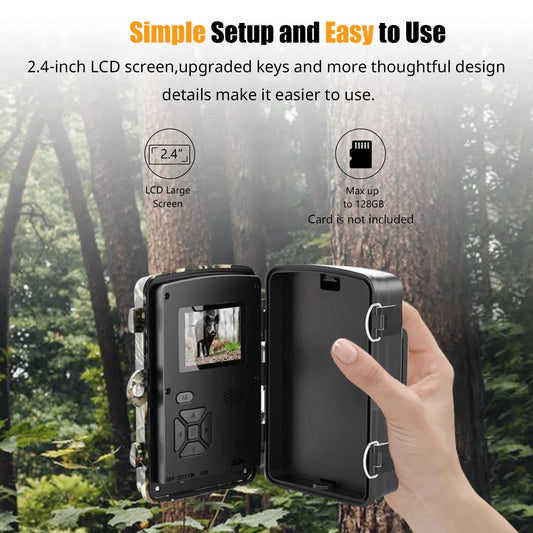 1080P Hunting Camera 16MP Night Vision Waterproof Trail Cam