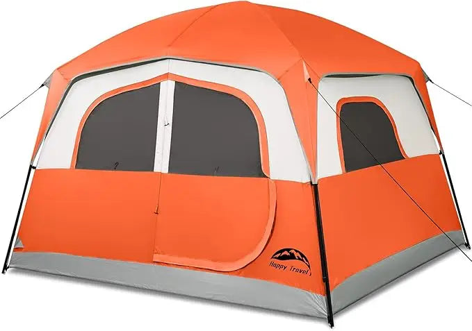 Happy Travel 6 Person Waterproof Camping Tent Easy Setup