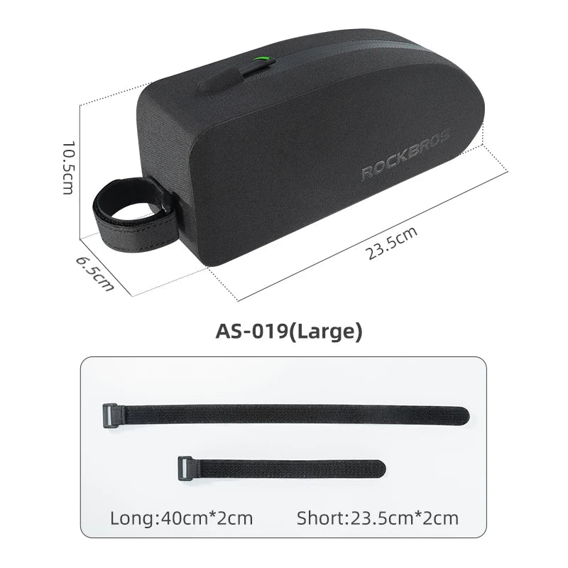 Waterproof Front Tube Bicycle Bag Large Capacity For MTB