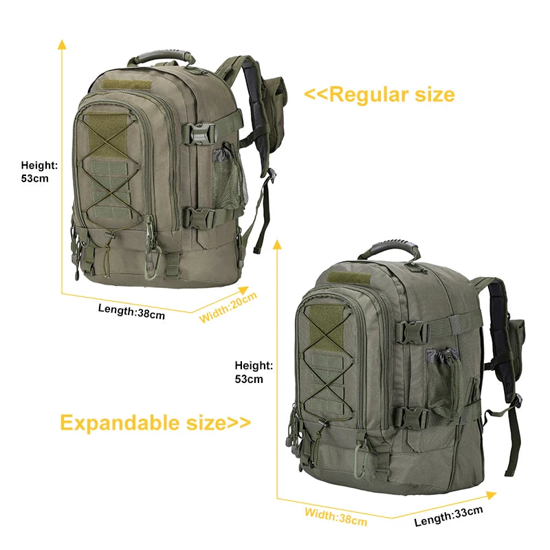 Durable Water-Resistant Tactical Backpack for Hiking and Camping