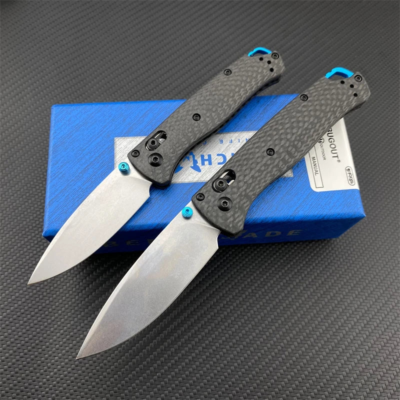 Folding Pocket Knife with Carbon Fiber Handle for Outdoor Survival