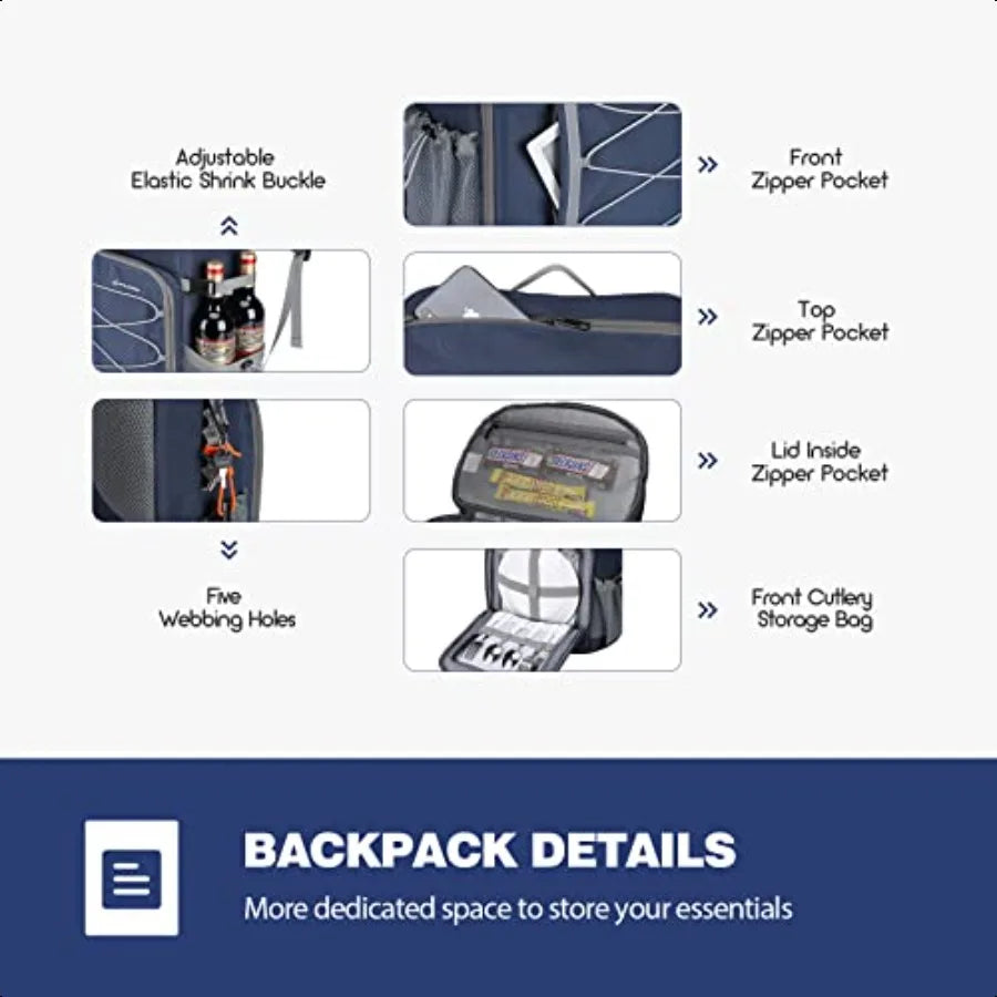 Insulated Cooler Backpack for Camping and Hiking