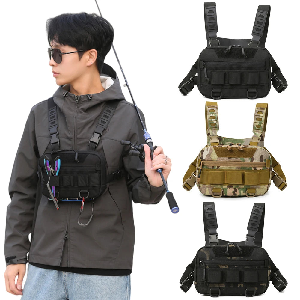 Fishing Tackle Bag Waist Pack With Lure Box And Storage