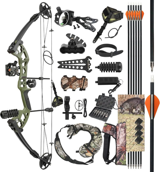 Adjustable Compound Bow Kit for Hunting and Target Shooting