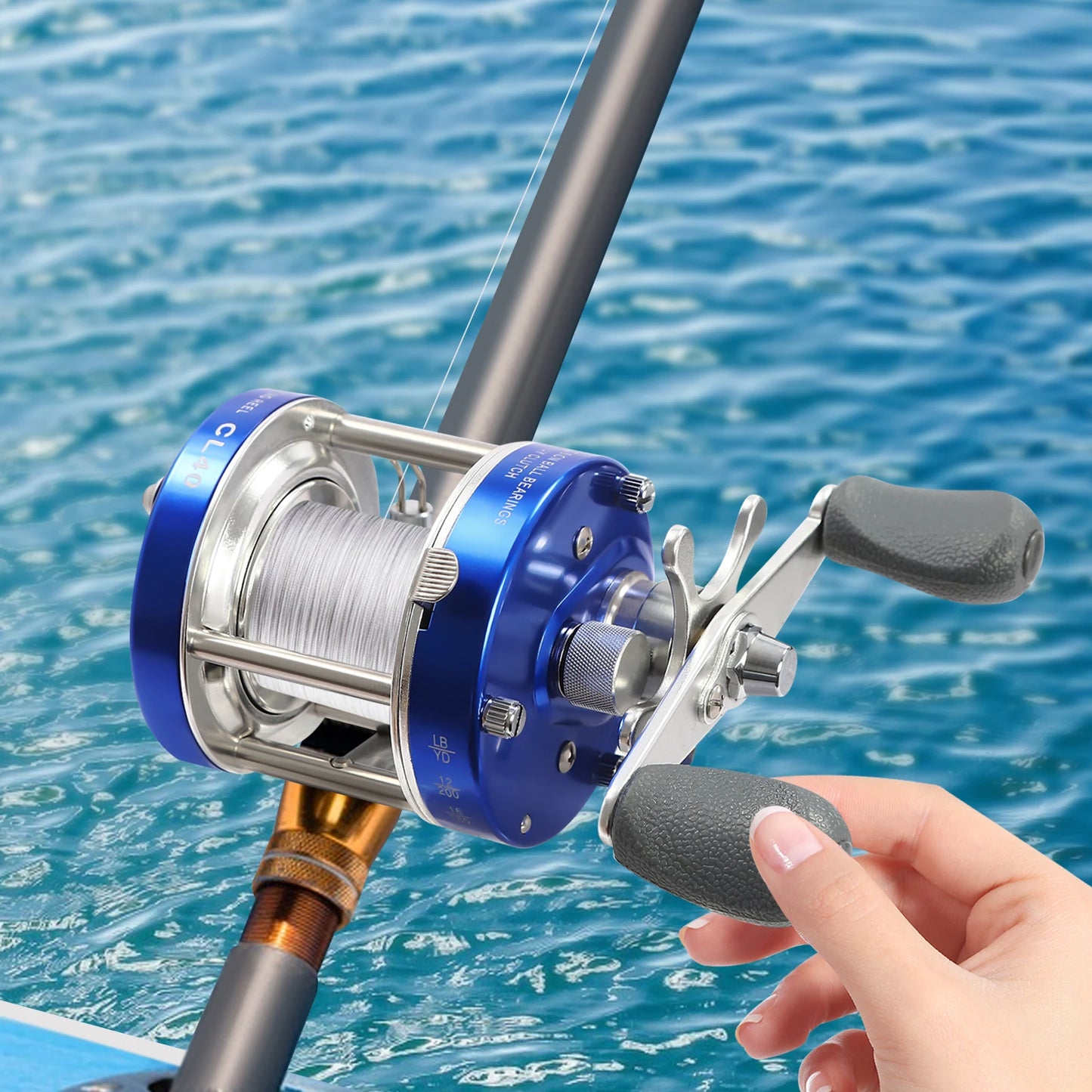 Round Baitcasting Reel For Catfish With Smooth Casting