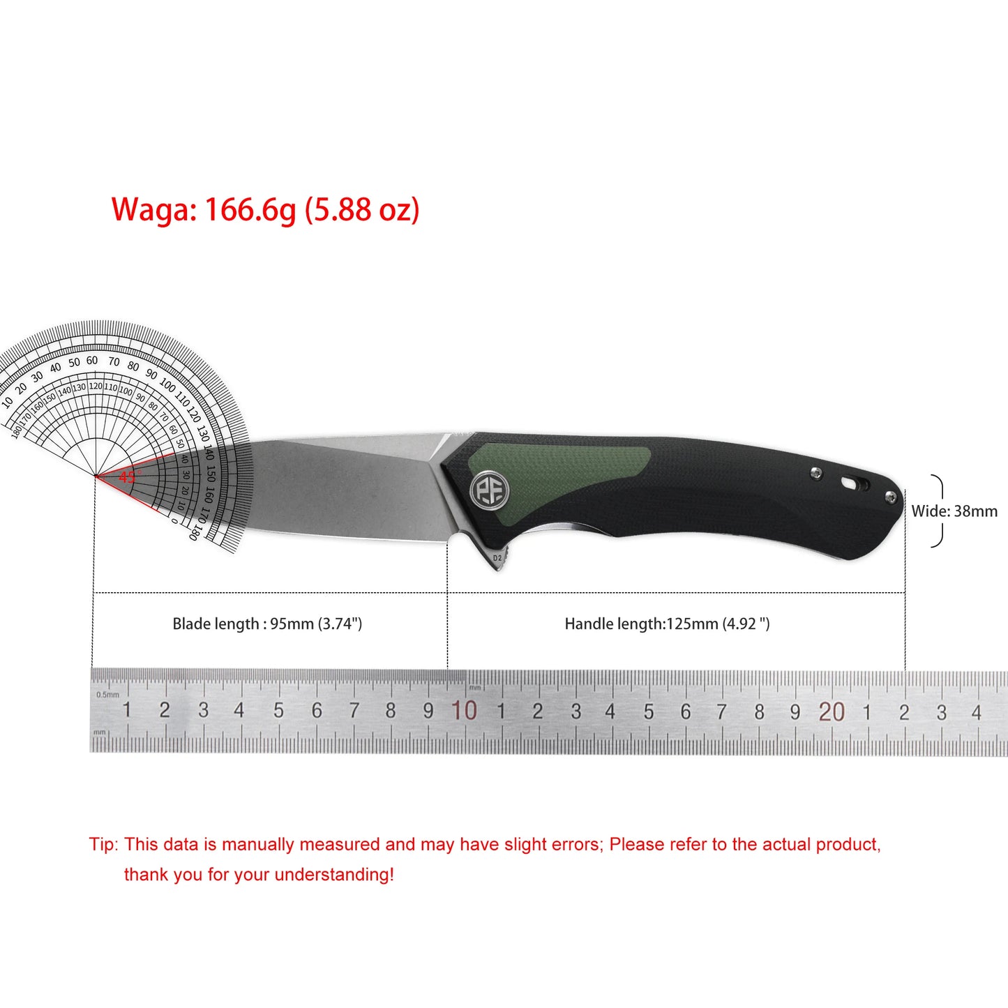 Petrified Fish Folding Knife with D2 Steel Blade and Carbon Fiber Handle