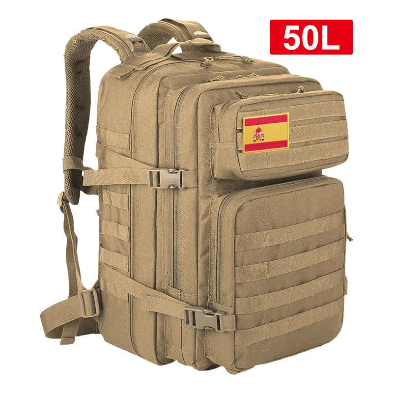 Tactical Travel Backpack 45L Waterproof Large Capacity Pack