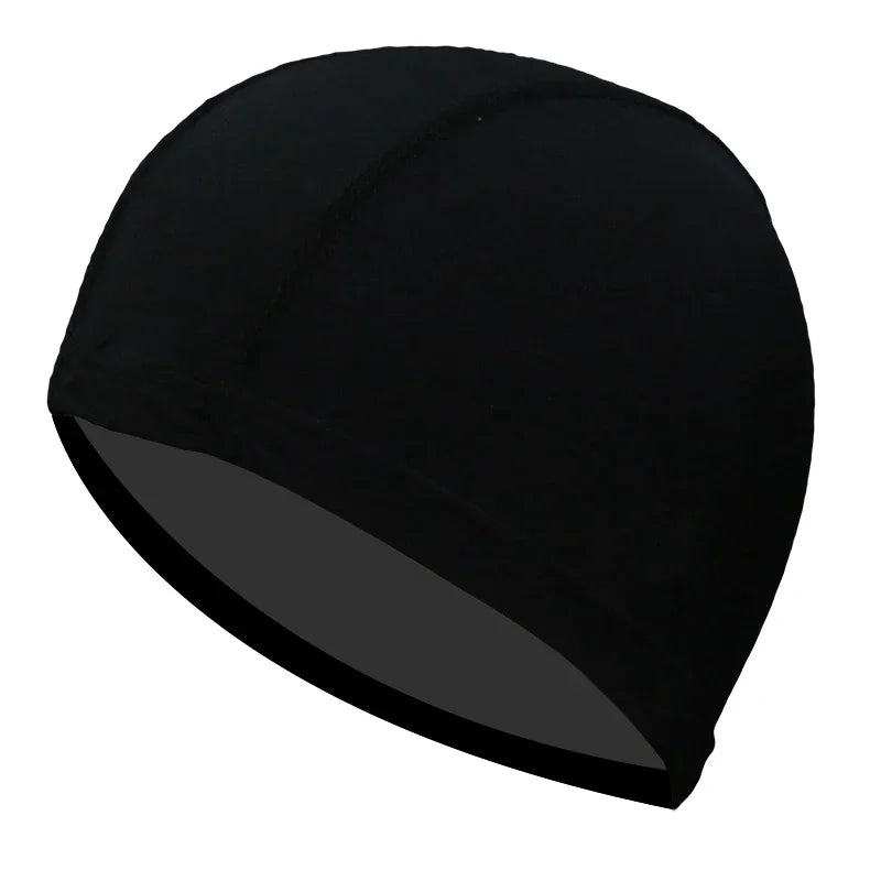 Ultra Thin Nylon Swimming Cap With Ear Protection Free Size