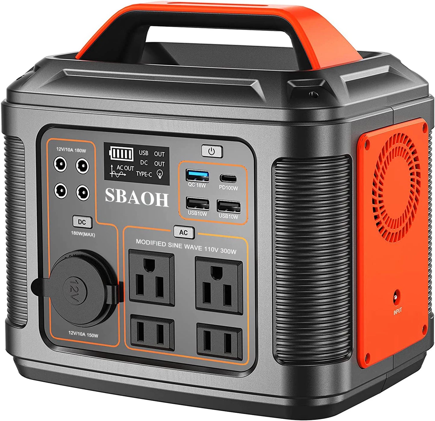 Portable Power Station 300W Quick Charge Solar Generator
