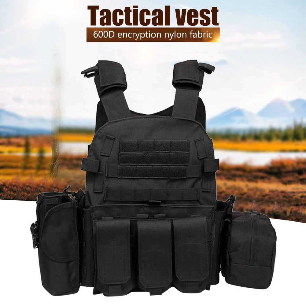 Durable Nylon Tactical Vest Plate Carrier for Outdoors