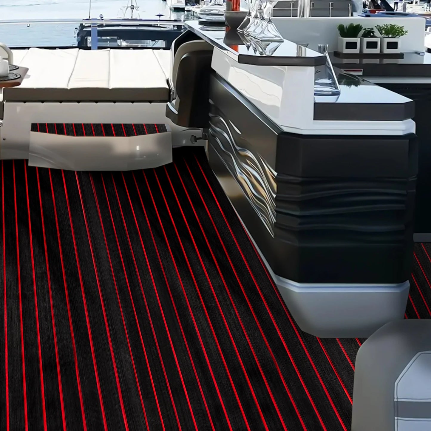 EVA Foam Boat Decking Faux Teak Non Slip Self Adhesive