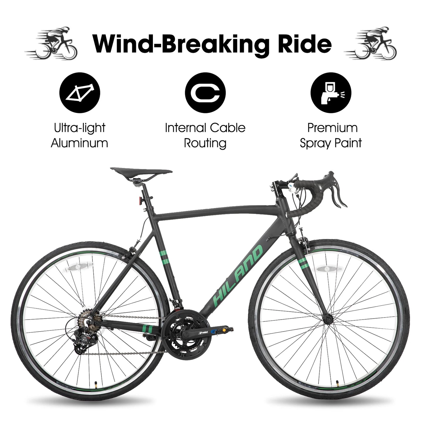 Aluminum Road Bike Shimano 14 Speed With Lightweight Frame