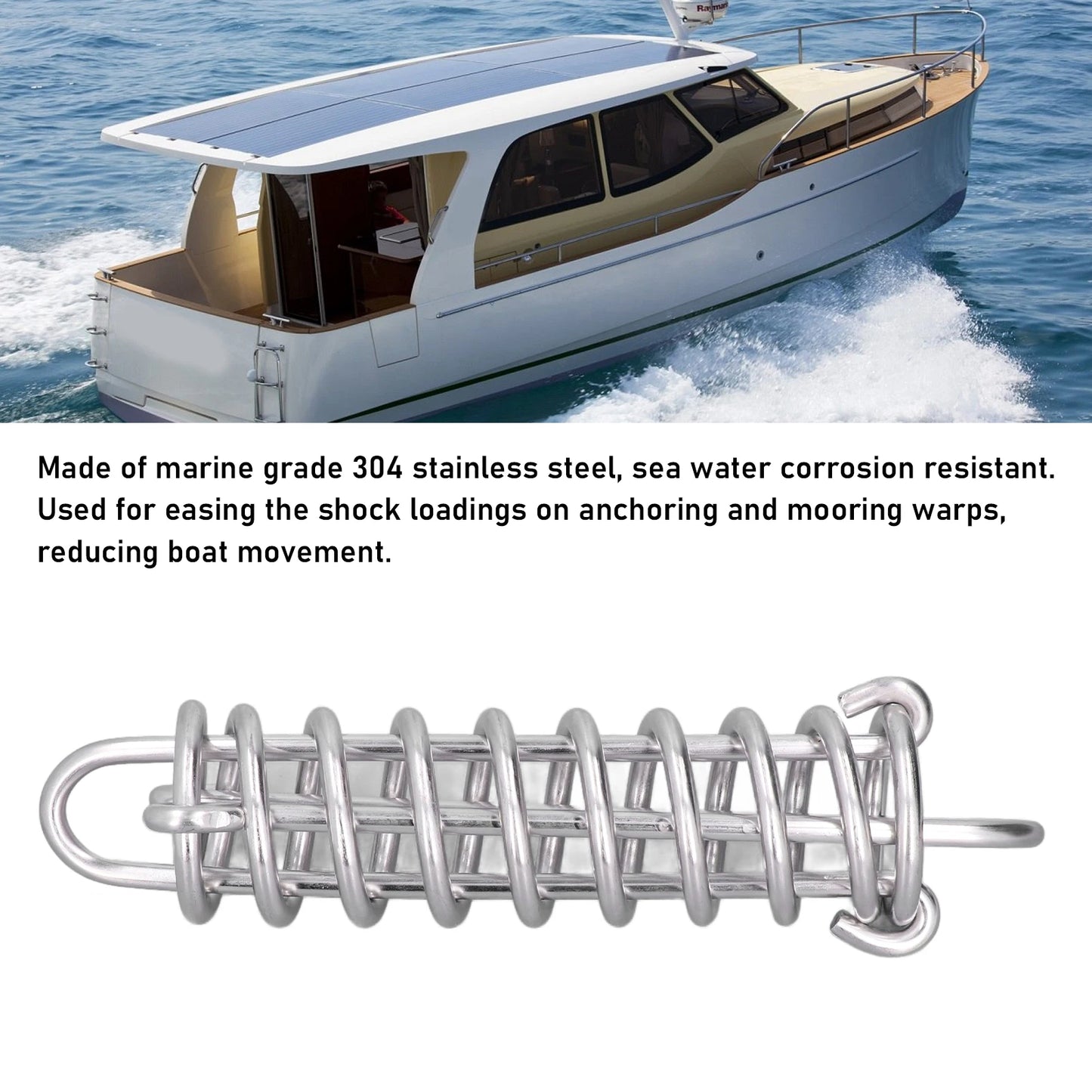 Stainless Steel Mooring Springs for Boat Docking Safety