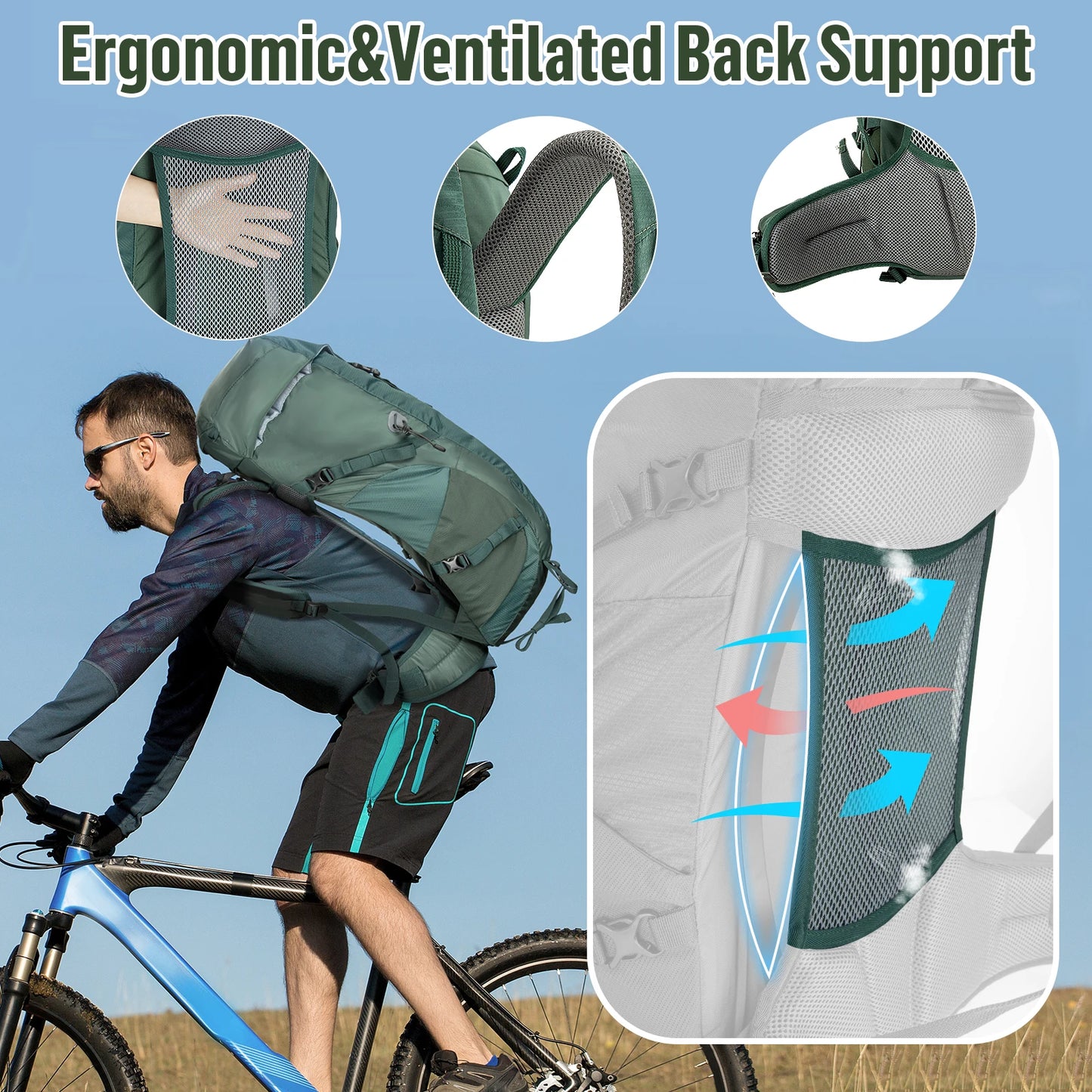 Ultralight 30L Hiking Backpack with Ergonomic Support