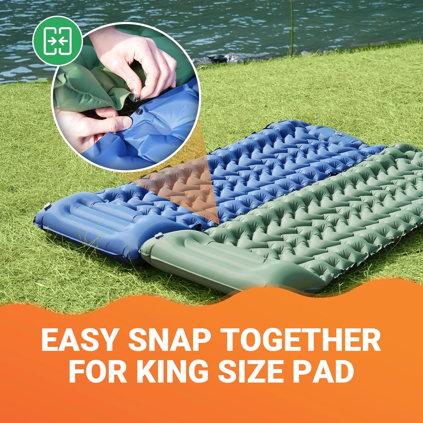 KingCamp Self Inflating Sleeping Pad With Built-In Foot Pump