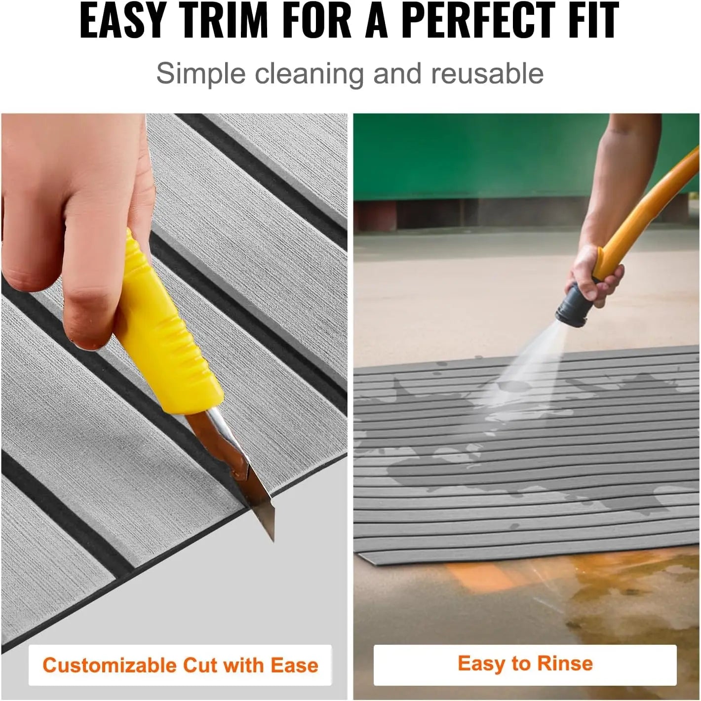 EVA Foam Faux Teak Boat Decking Mat for Non-Slip Flooring