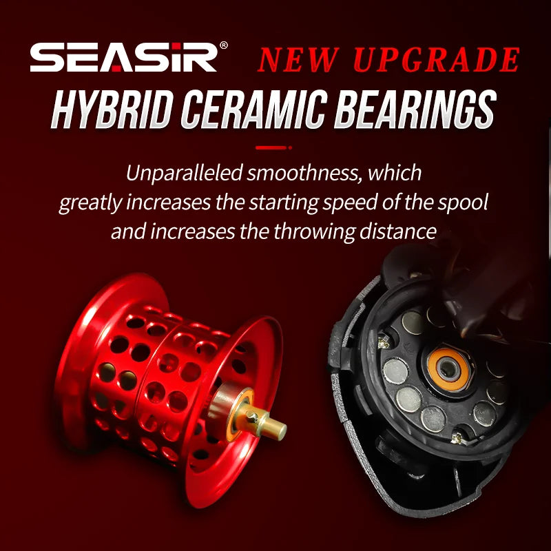 Seasir Ultralight Carbon Baitcasting Reel Ceramic Bearings