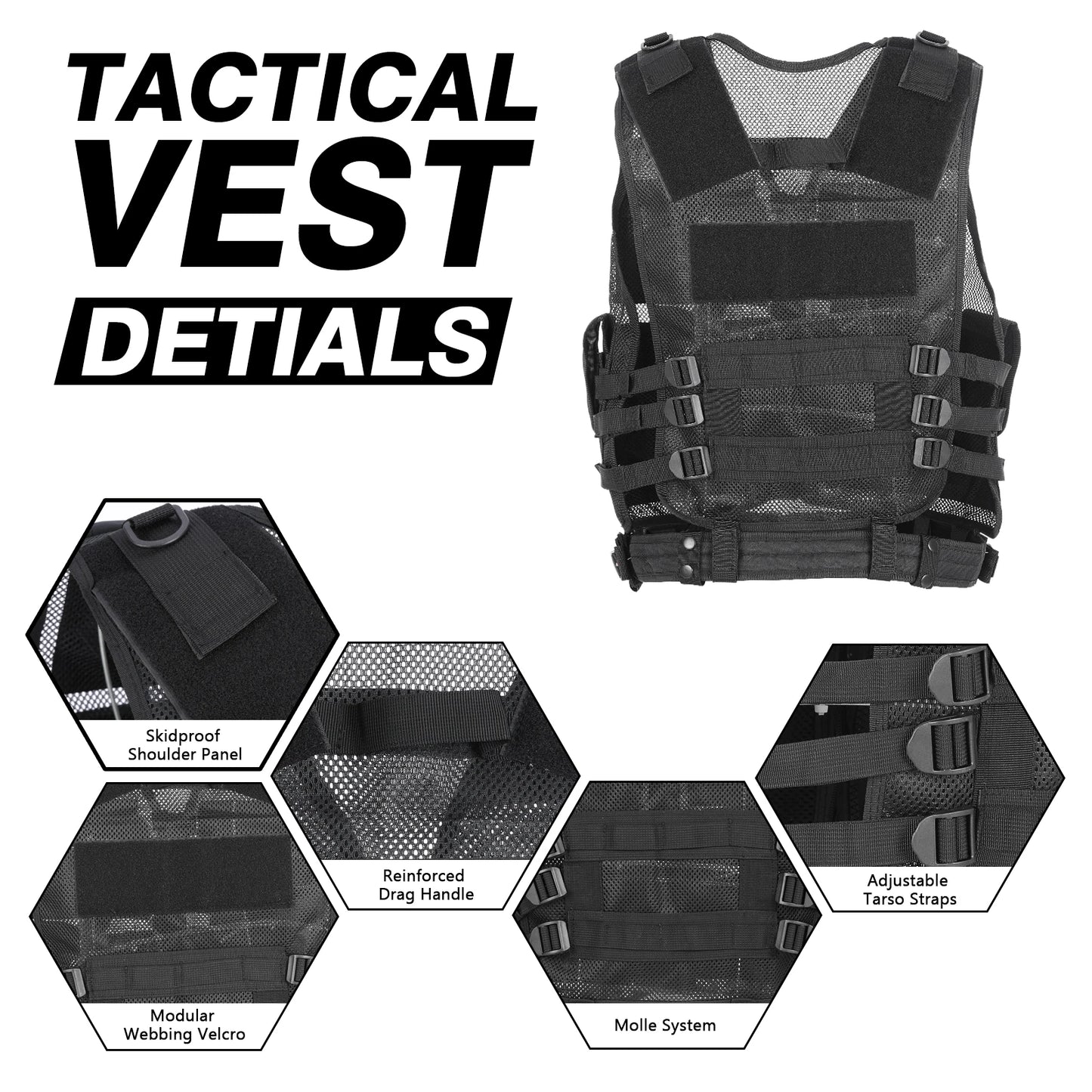 TOMSHOO Tactical Vest for Outdoor Activities and Comfort
