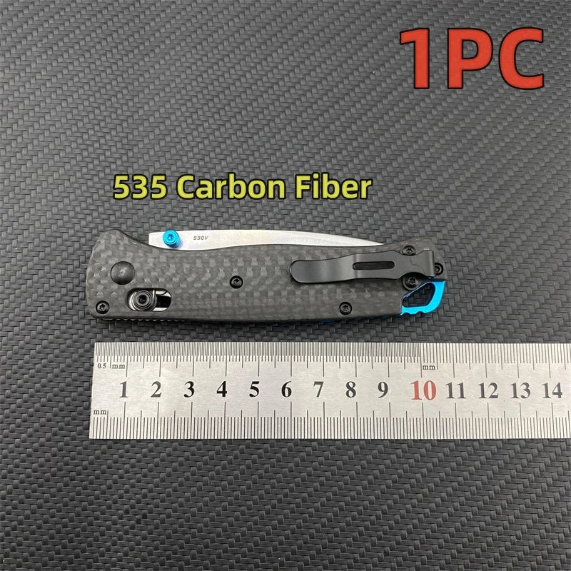 Folding Pocket Knife with Carbon Fiber Handle for Outdoor Survival