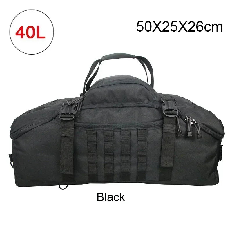 LQARMY Tactical Duffle Bag 80L For Camping Hiking Gear