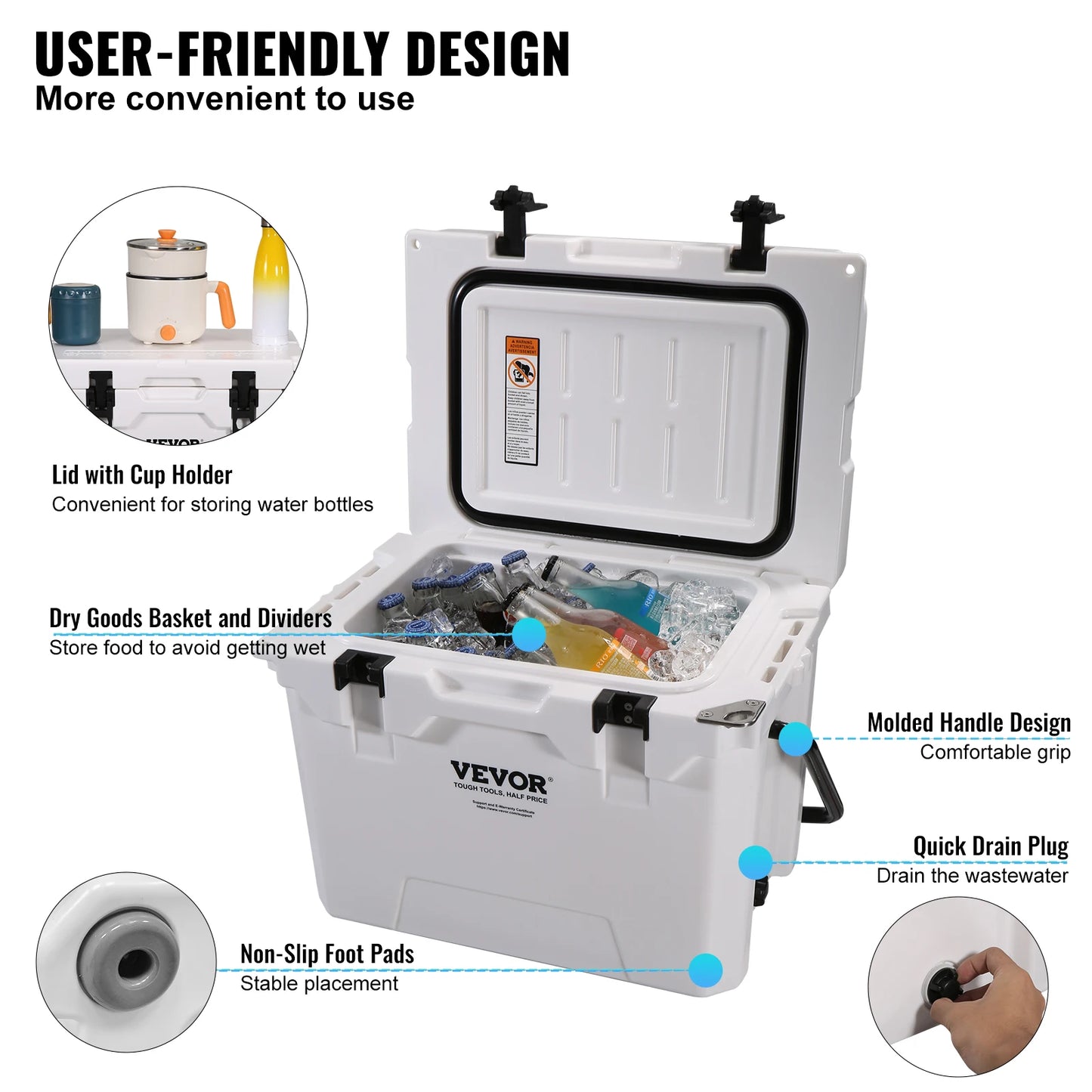 Large Capacity Insulated Cooler for Outdoor Adventures