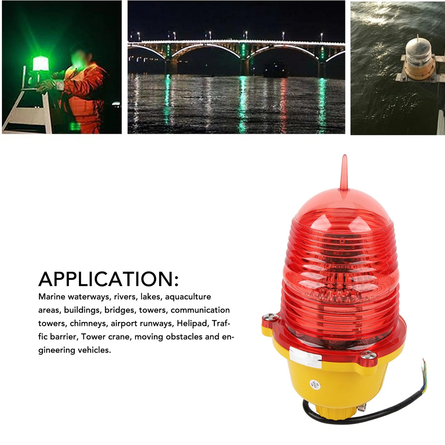 Super Bright Aviation Obstruction Light for Marine Safety