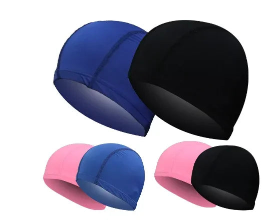 Ultra Thin Nylon Swimming Cap Free Size For Men Women