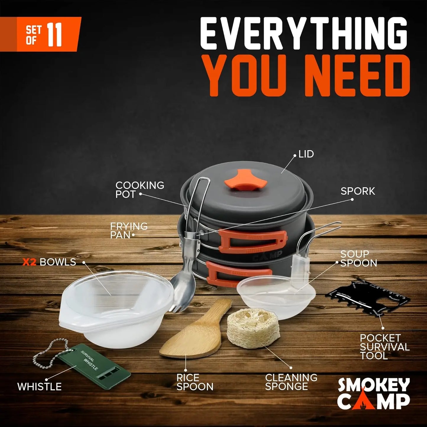 Non-Stick Camping Cookware Set for Easy Outdoor Cooking