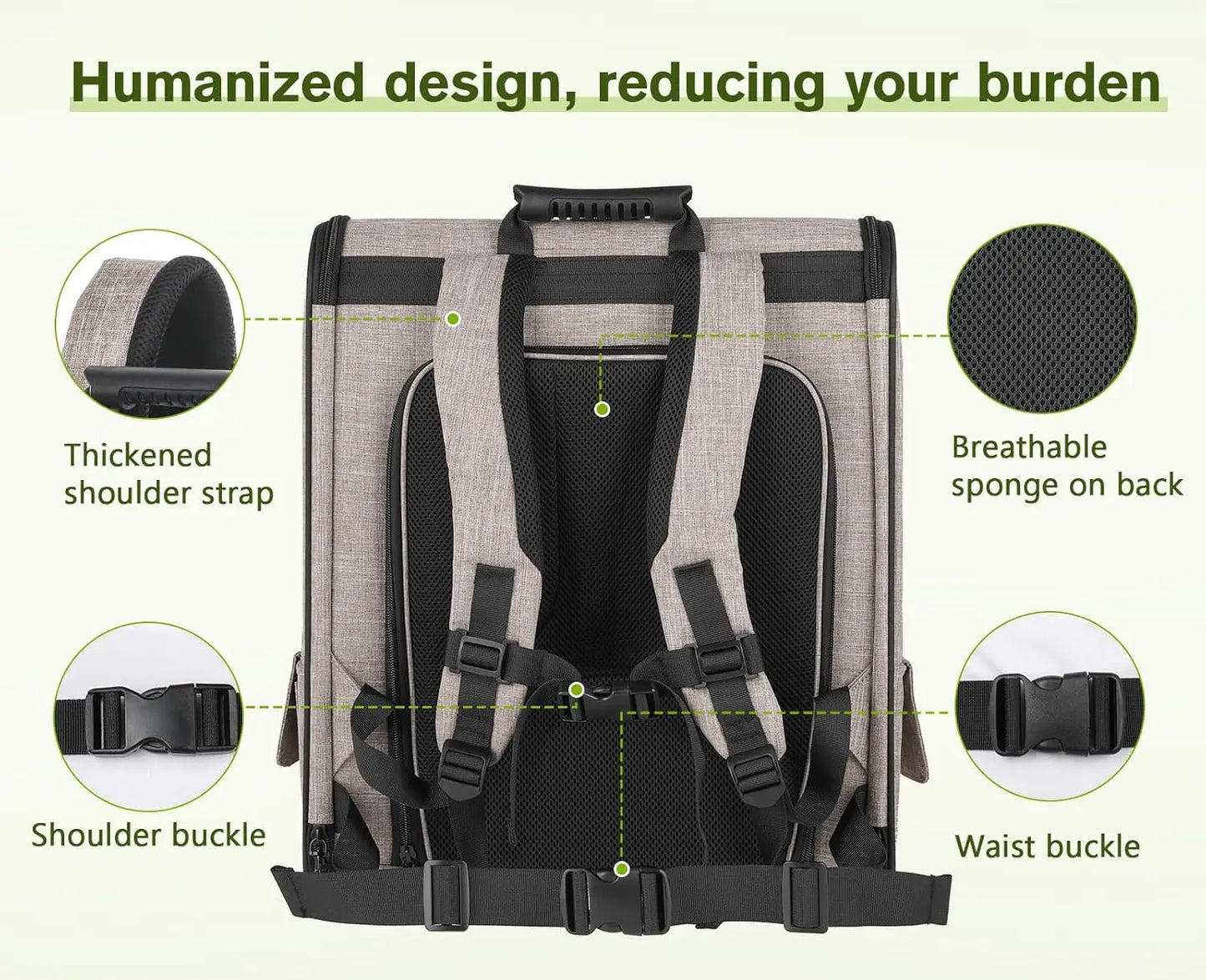 Expandable Pet Carrier Backpack for Small Dogs and Cats