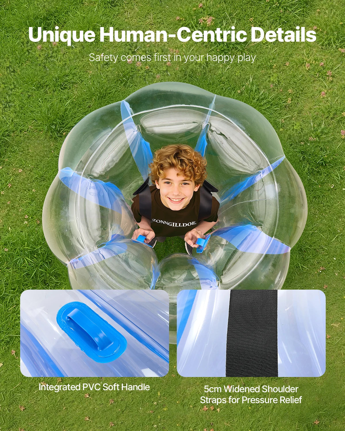 SucceBuy 1Pack 4FT Inflatable Bumper Balls Body Sumo Zorb Ball  PVC Human Hamster Bubble Knocker Bopper Toy for Garden Yard Park