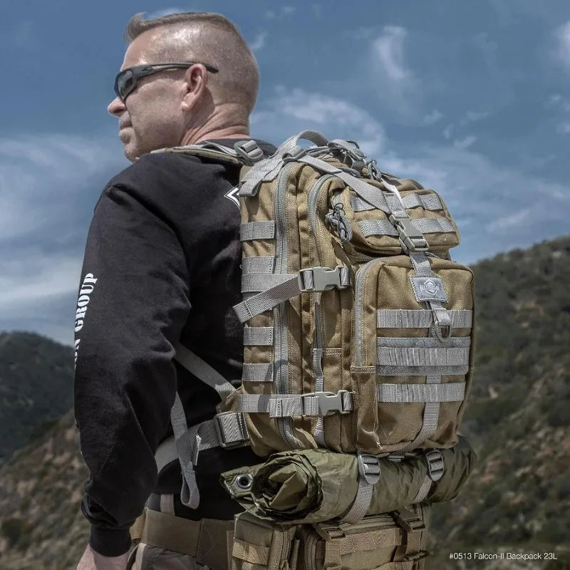 Falcon II Tactical Backpack 23L Water Resistant Bug Out Bag