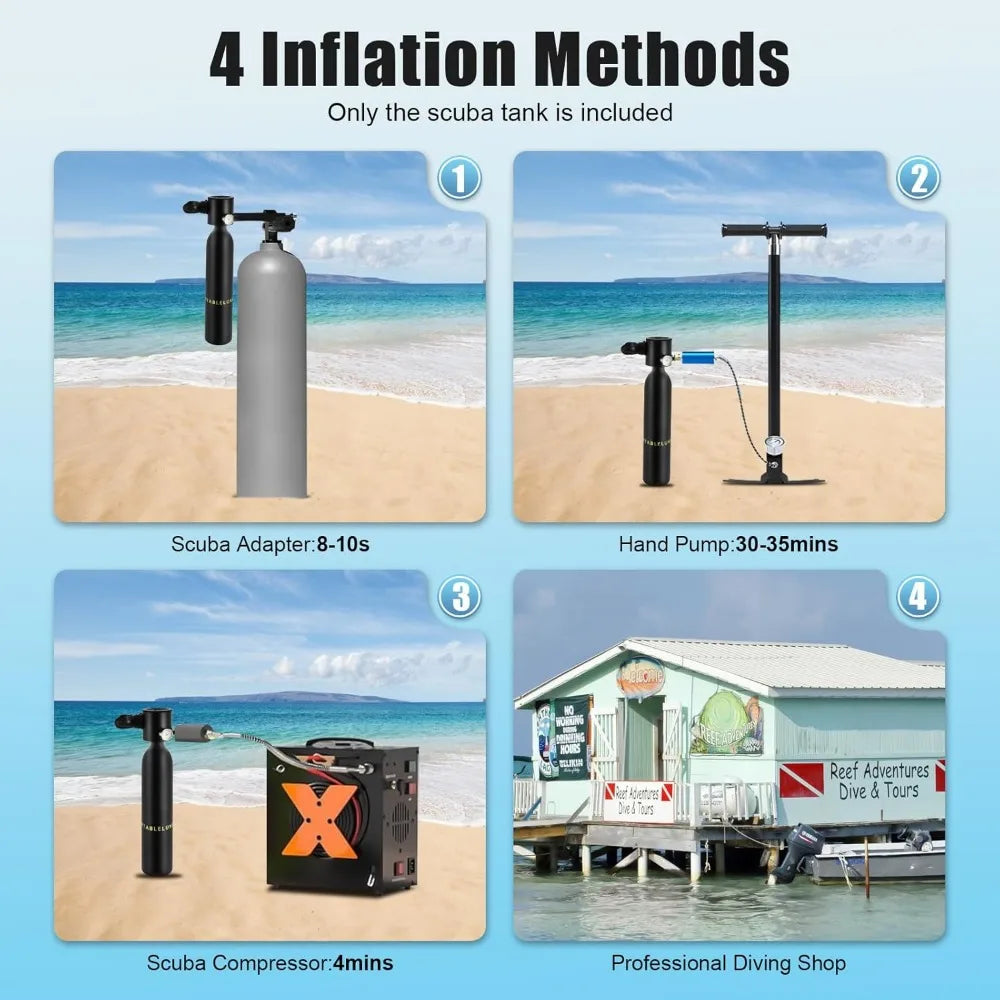 Mini Diving Oxygen Tank for 20 Minutes of Underwater Freedom