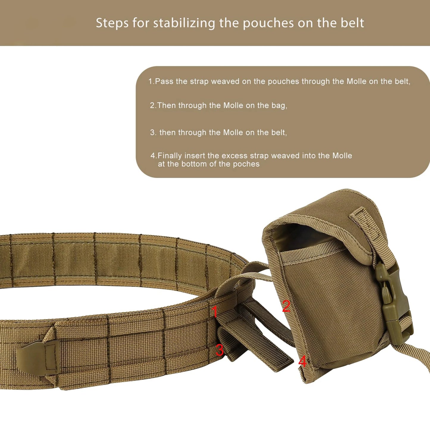 8 In 1 Hunting Tactical Battle Belt With Accessories