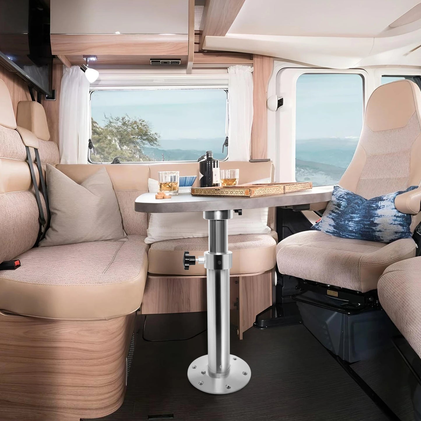 Adjustable Aluminum Table Base Kit for RV Stability