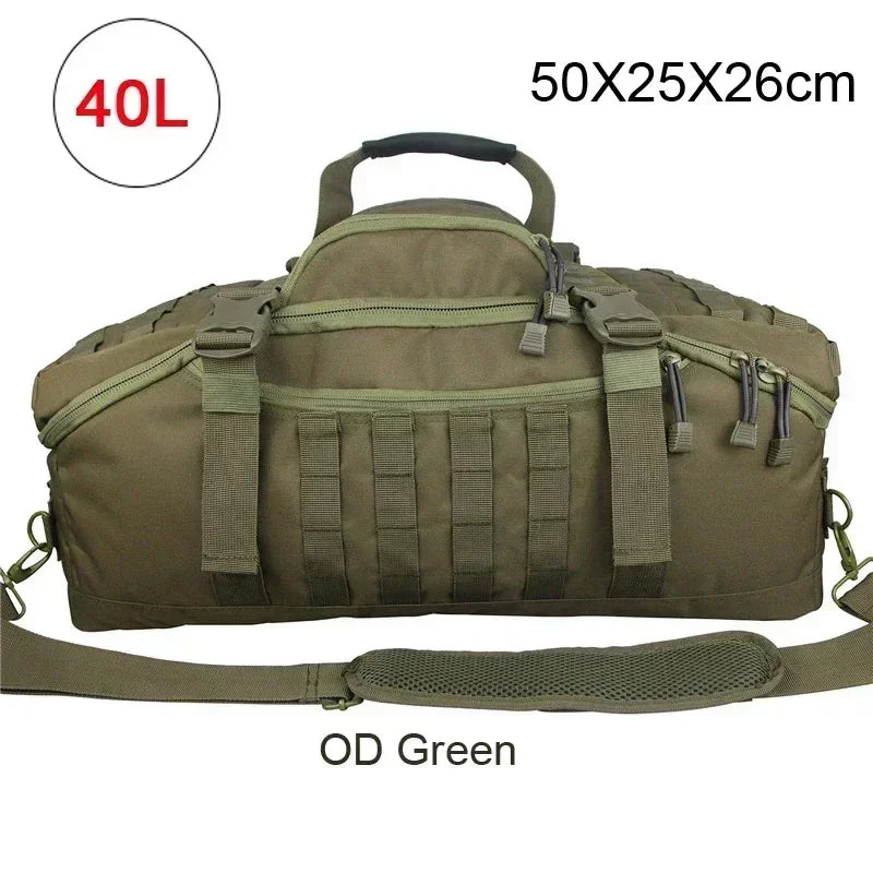 LQARMY Tactical Duffle Bag 80L For Camping Hiking Gear