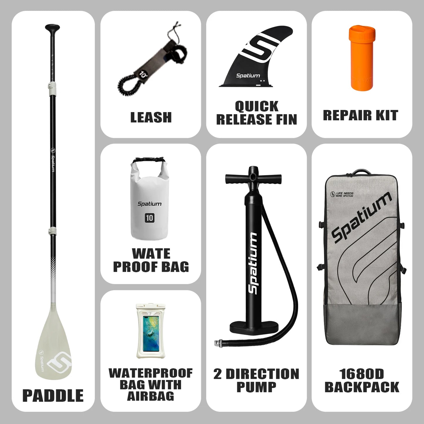 Inflatable Stand Up Paddle Board Set With Pump And Backpack
