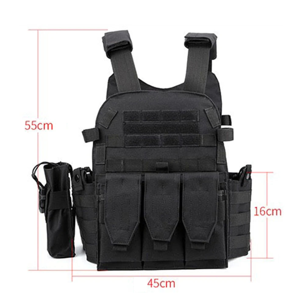 Nylon Tactical Vest Plate Carrier With MOLLE Camouflage