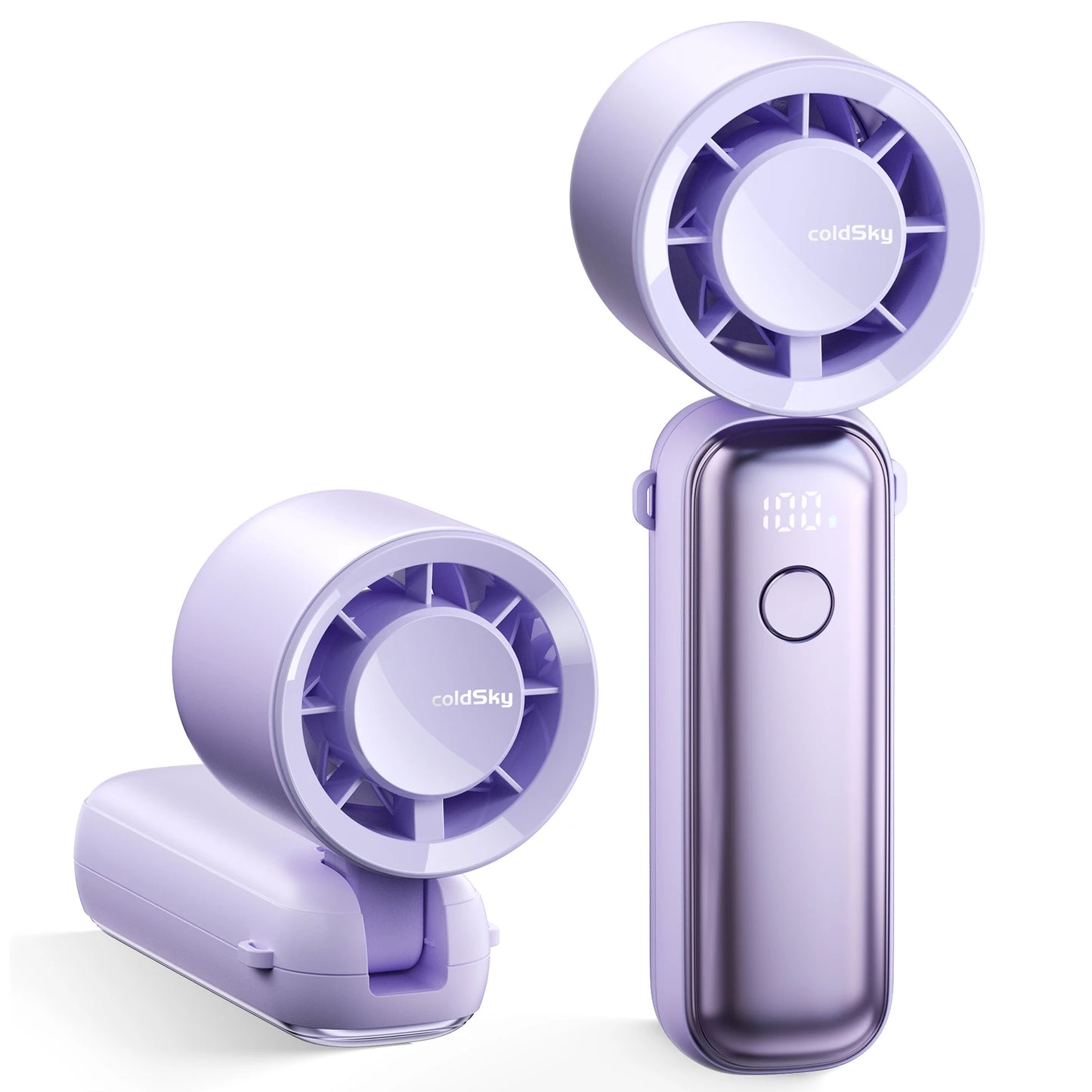 Portable Handheld Turbo Fan With 6 Speeds And Rechargeable Battery