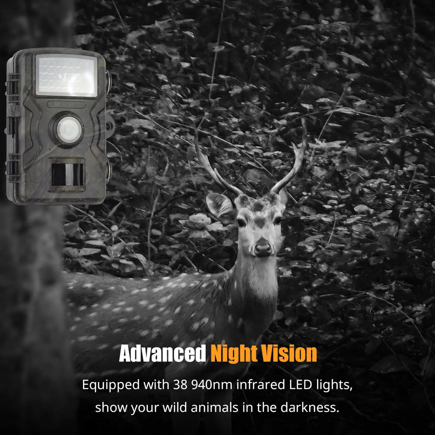 1080P Hunting Camera 16MP Night Vision Waterproof Trail Cam