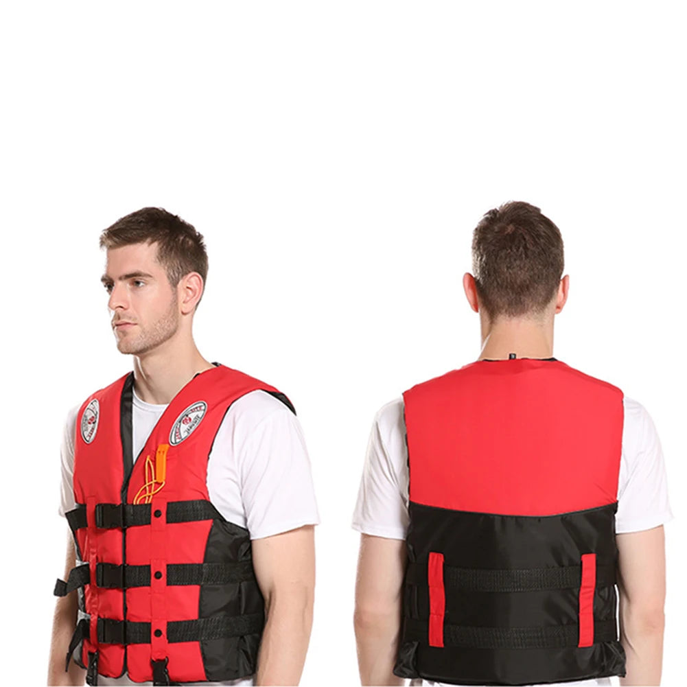 Red Buoyancy Life Vest for Water Sports Safety
