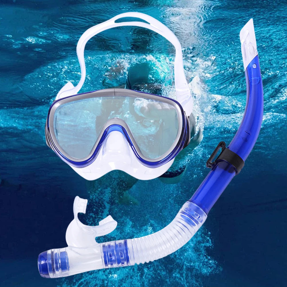 Diving Mask Snorkel Set Adjustable Anti Fog No Leakage