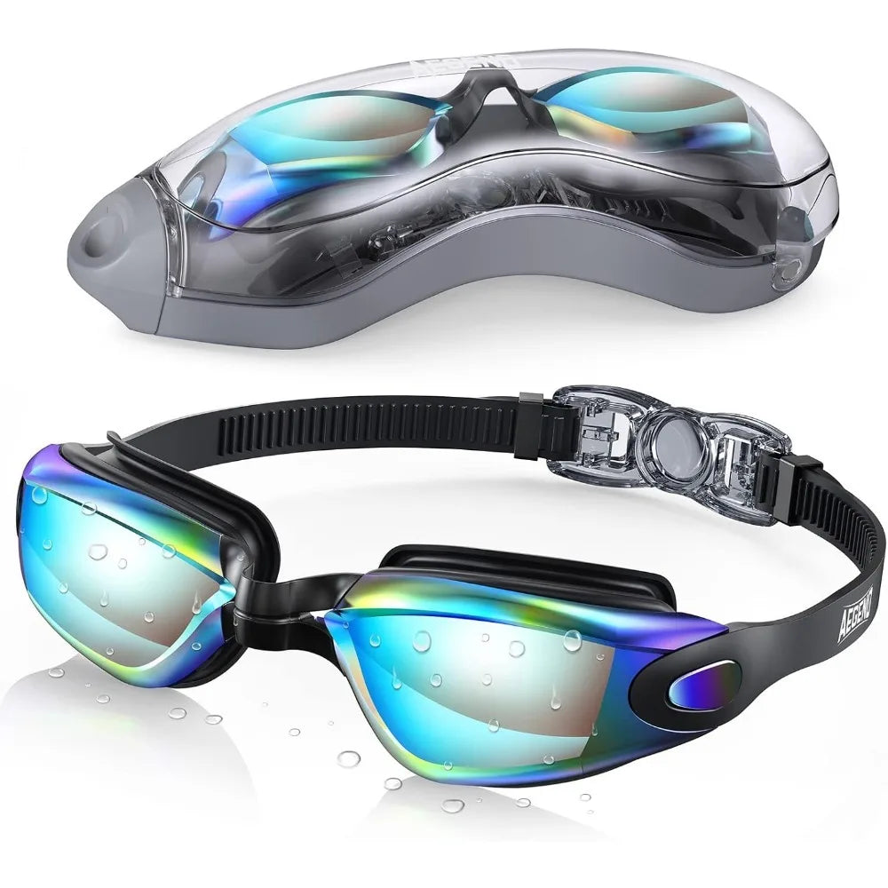 Aegend Swim Goggles with Anti-Leak Protection for All Ages