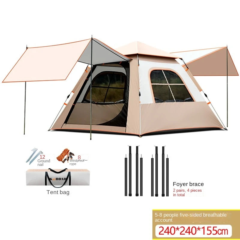 Double Layer Waterproof Automatic Beach Tent with UV Protection
