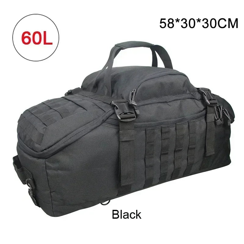 LQARMY Tactical Duffle Bag 80L For Camping Hiking Gear