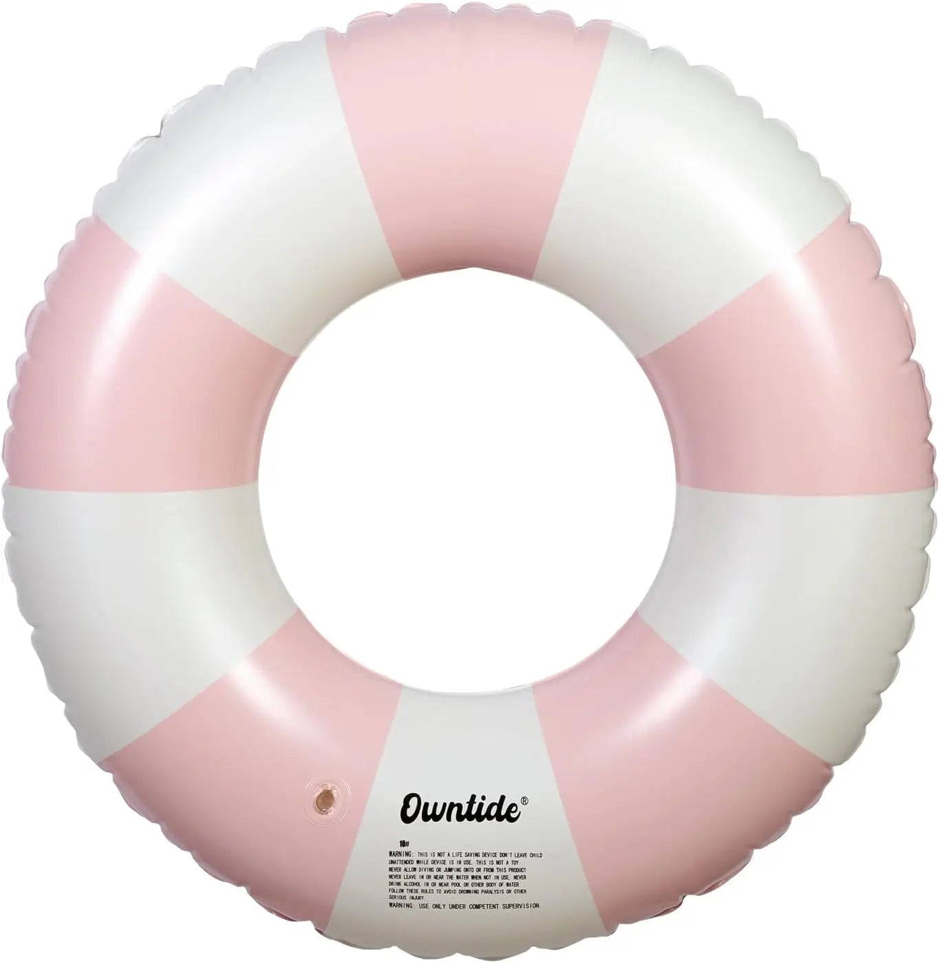 Large 35 Inch Classic Striped Swim Ring for Kids and Adults