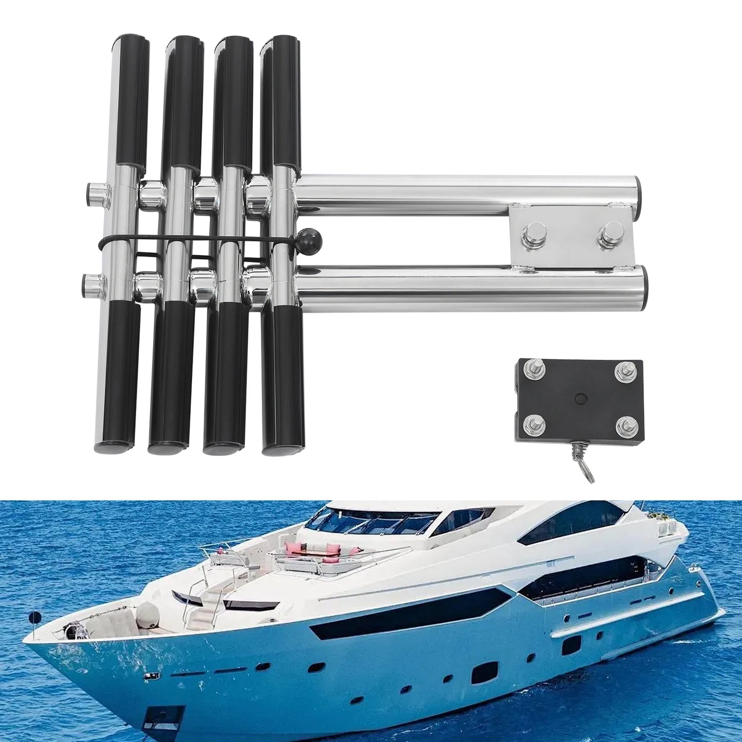 Stainless Steel Telescopic Boat Ladder Foldable Portable Durable