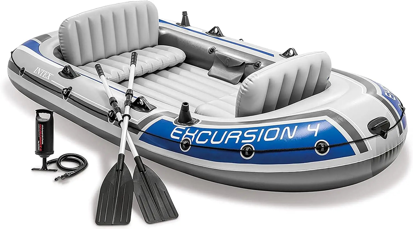 Intex Excursion Inflatable Boat Deluxe Oars And Pump