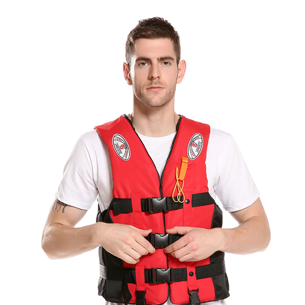 Red Buoyancy Life Vest for Water Sports Safety